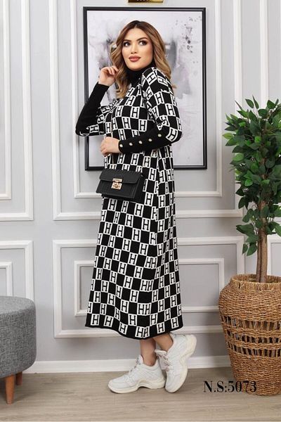 abawax ROCHIE DE TRICOȚI CU GOLIȚĂ DE PĂSĂRĂ