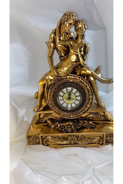 BİEV Ebruli Sevgili Temalı  Saat biblo