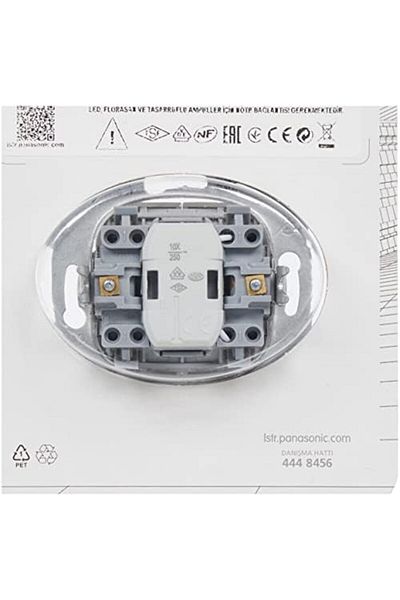 MCreative Novella Trenda Metallic White Mechanism+Button Cap Quick Connector Light Commutator