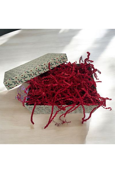 HUR-AY PACK 100 g Red Cropped Zigzag Pelur - Ornamental Filling Paper