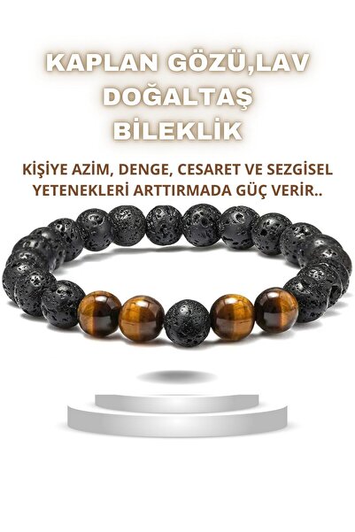 LADIN DOGALTAŞ Hematite Necef Natural Stone Bracelet 8 Mm ( Worry, Stress and...