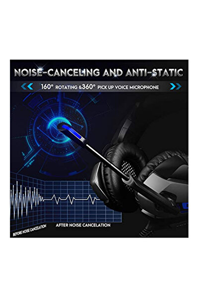 Onikuma سماعات رأس سلكية للألعاب K5 مع ميكروفون