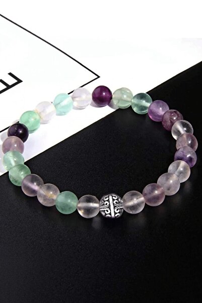 Zodyak Doğal Taş Certified Aaa+ Original Fluorite Stone Bracelet 1st quality