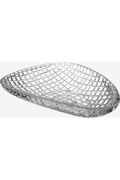 Alsaif Gallery Al Saif Gallery Max Glass Serving Plate, 38.2x27.6 cm, Triangle - Clear