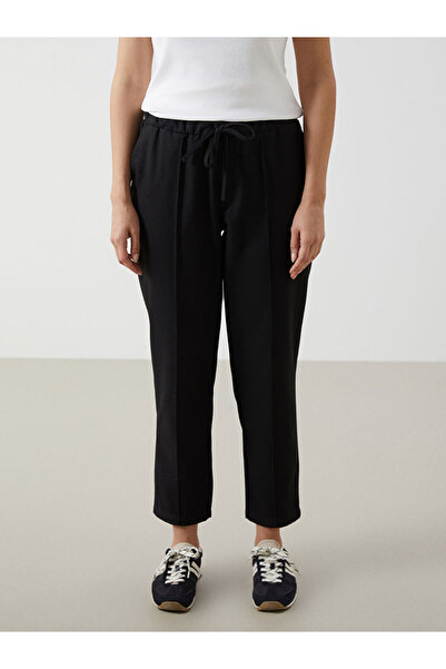 LC Waikiki Black Elastic Waist Women's Trousers
