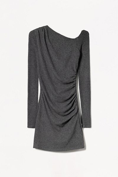 Bershka Mini dress with asymmetric neckline