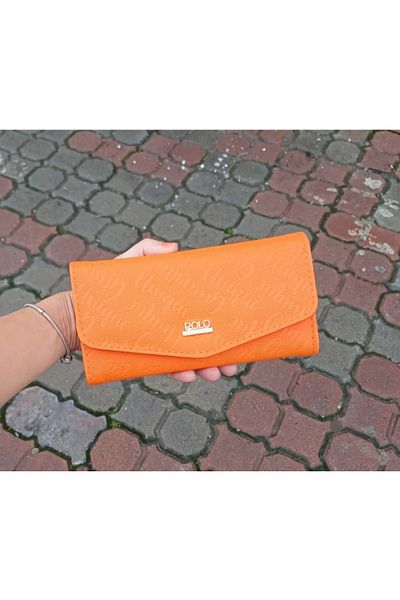 Pierre Lotus Muadex Orange Coin Paper Money with Card Holder Compartment