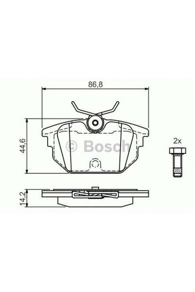 Bosch Disk Balata Fiat Marea, Tempra, Alfa Romeo 145, 146, 155 Uyumlu Arka -
