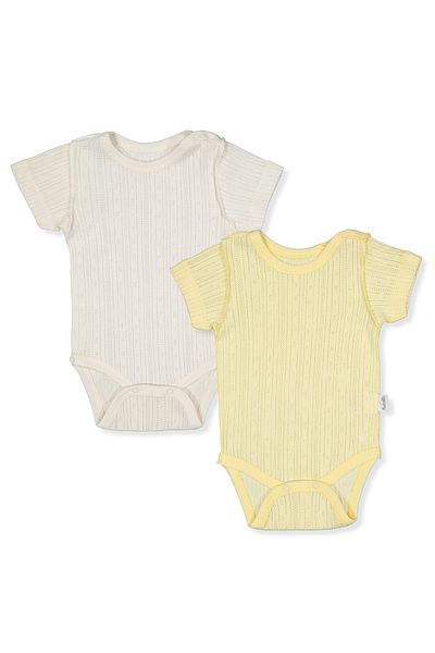 Bebetto Short Sleeve Body Age 2-Piece (Basic/25) T3874 Pink