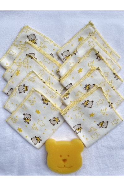 MASALBABY 10 Unisex Patterned Combed Cotton Handkerchiefs - Luxury Teddy Bear...