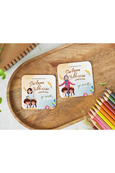 arslart Special Design Wooden Coasters Karne Memorial for Teacher's Students ...