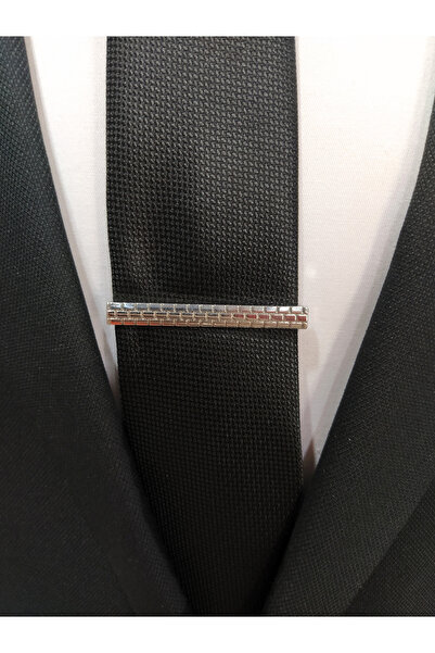 Elegante Cravatte Klasik Retro Desen Kutulu Kravat İğnesi