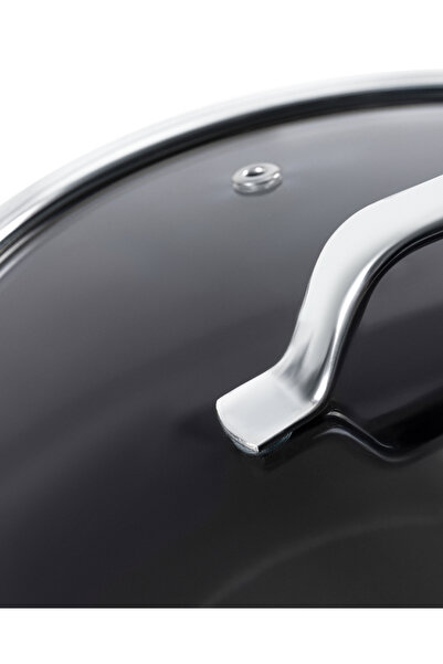 Madame Coco Titanium Enamel Deep Pot - Anthracite - 18 cm