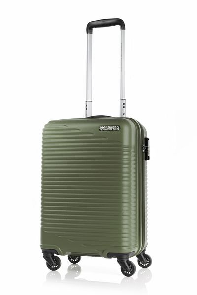 American Tourister مجموعة حقائب سفر SKYPARK HARD Spinner Trolley من 3 قطع باللون الأخضر مع إدارة أمن النقل