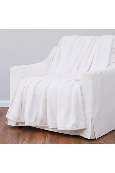 Orange Bed & Bath Comfy | Double Fur Blanket - Velvet Sherpa Marshmallow