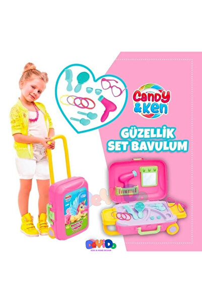 DeYiDo Güzellik Set Bavulum Oyuncak Valizli Güzellik Setleri Eğlenceli Kuaför...