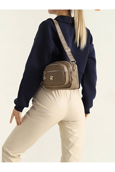 selma demir Geantă de umăr cu curea reglabilă cu 4 compartimente din nurcă
