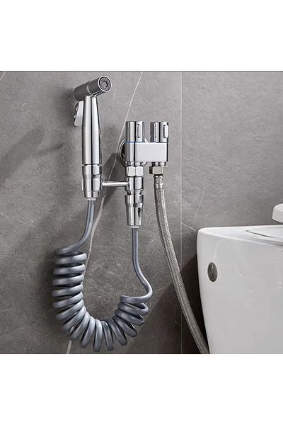 OEM Bathroom Bidet Pressure Sprayer Bidet Tap Toilet Seat Hose Chrome Color Imported