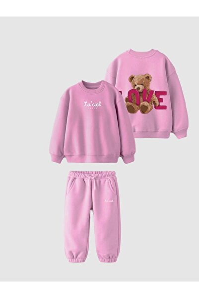 La ciel بدلة مطبوعة باللون الوردي 4K LOVE