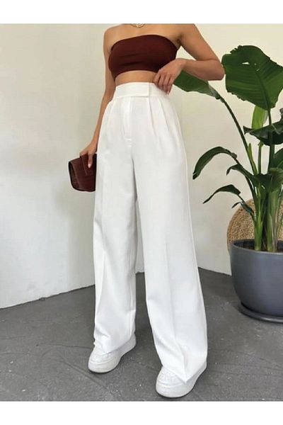 Pubi WOMEN'S HIGH WAIST VELCRO PALAZZO PANTS (you can check our size chart)