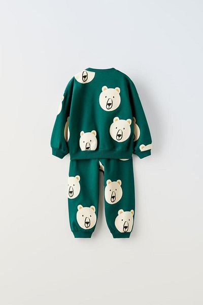 minibambi Green Boy's Panda Bottom-Top Set
