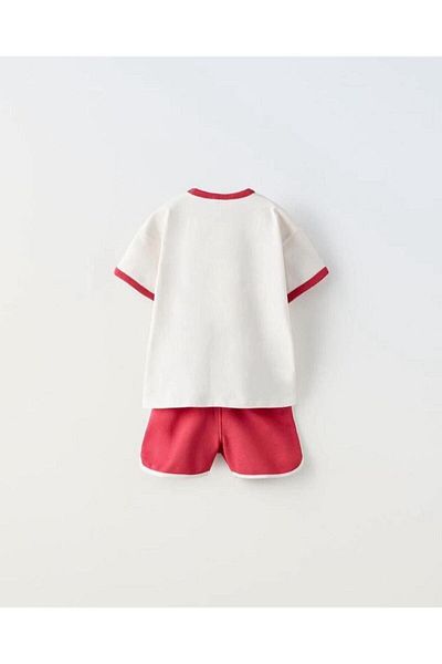 childbaby New York Red Unisex Suit - White