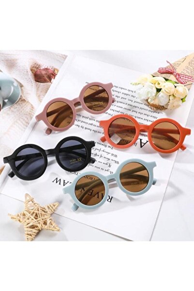 Kids Scandinavian 1-10 Years Old Children's Blue Solar Glasses - Uv400 Certified, with Case