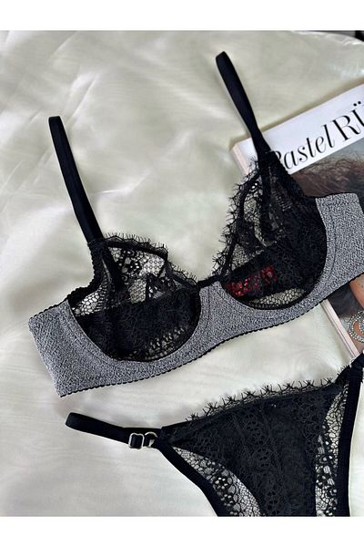 ROZENİN LINGERIE Σετ Bralet από δαντέλα Glitter Shiny Fabric