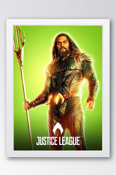 Saturn Ζωγραφική με κορνίζα Aquaman της Justice League - Ζωγραφική με αφίσα της Justice League