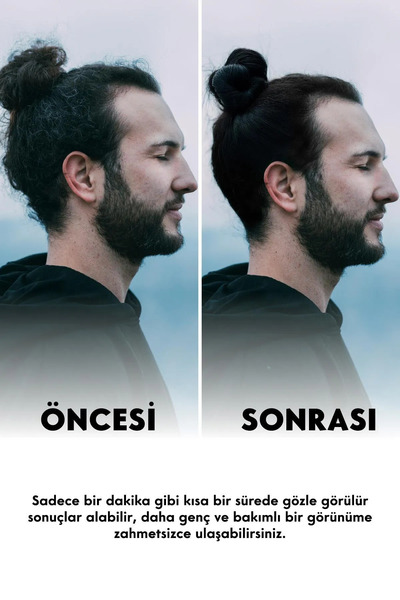 NISHMAN Beyaz Saçlar Için Siyah Saç Şampuanı – 60 Saniyede Siyah Saçlar 400 ml