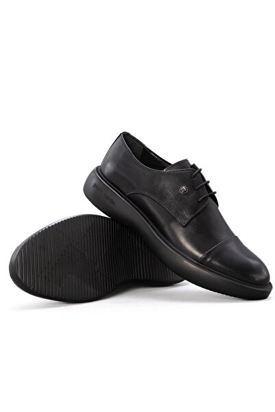 Pierre Cardin Pi̇erre Cardi̇n Men's Orthopedic Leather Shoes - Comfort Medical Sole 702915   Black