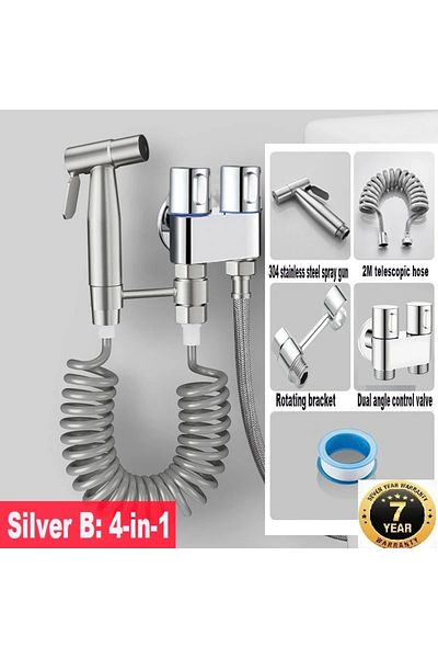 OEM Bathroom Bidet Pressure Sprayer Bidet Tap Toilet Seat Hose Chrome Color Imported