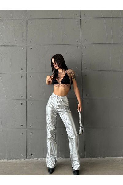Diviny Metallic Shiny Finish Fit Jeans