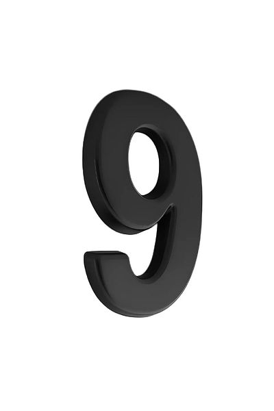 NUBLADO Door Number Adhesive Small Size 50 mm 5 cm Number 9 Number Nine Number Black Color Numbers 1 Piece.