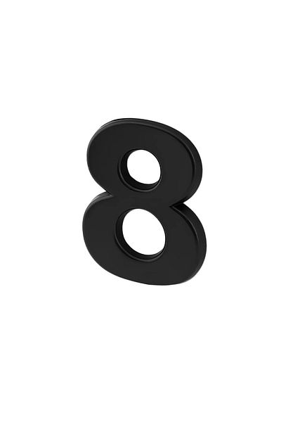 NUBLADO Door Number Adhesive Small Size 50 mm 5 cm Number 8 Number Eight Number Black Color Numbers 1 Piece.