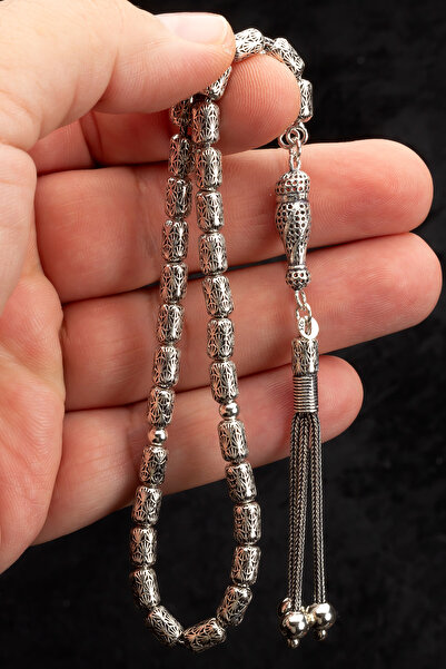 OTTOTESBİH Sertifikalı Erkek Gümüş Tespih 5x8mm 20 gr Kapsül Kesim