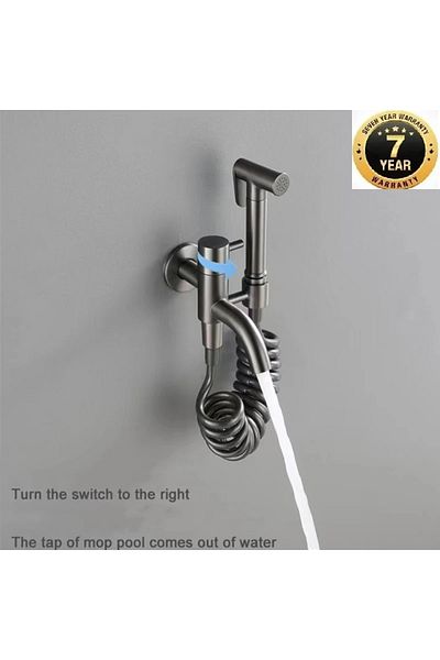OEM Anthracite Imported - Spiral Bidet Special Cleaning Toilet and Bidet Tap
