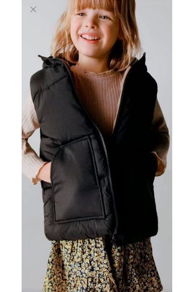 minibambi Black Children's Inflatable Hooded Vest