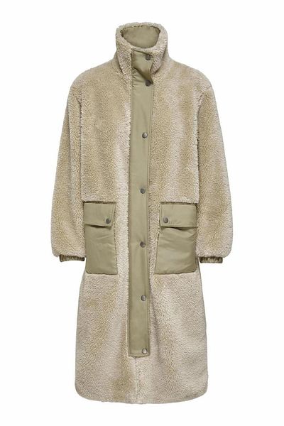 ONLY 15325211 Onlsascha Contrast Sherpa Jacket Cc Otw Women's Fur Coat