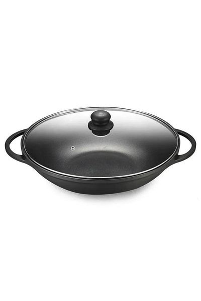 ABAREEK Non-Stick Frying Pan with Lid Black/Clear32cm