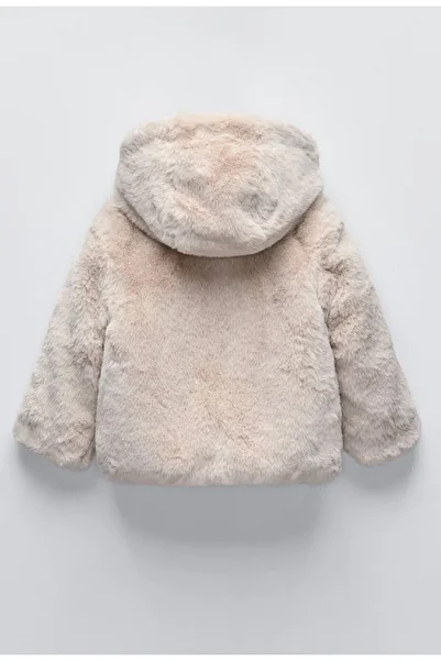 Butik Ecru Plush Coat