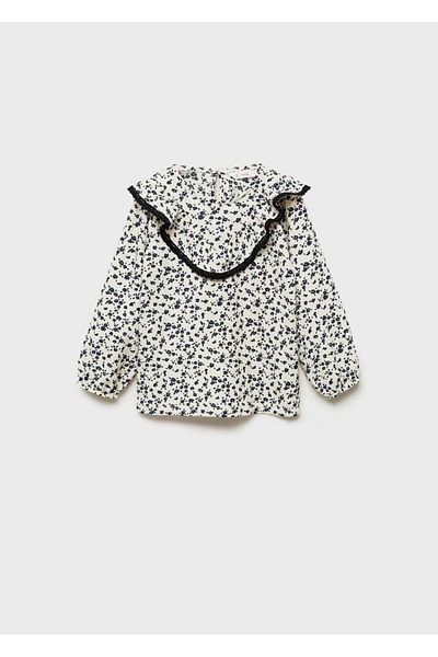 Butik Bluză albă pentru fetiță - imprimeu floral