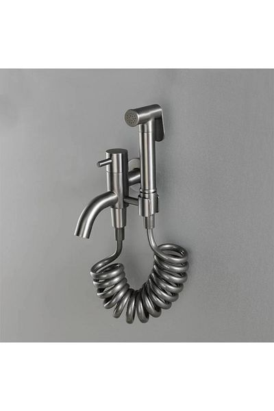 OEM Anthracite Imported - Spiral Bidet Special Cleaning Toilet and Bidet Tap