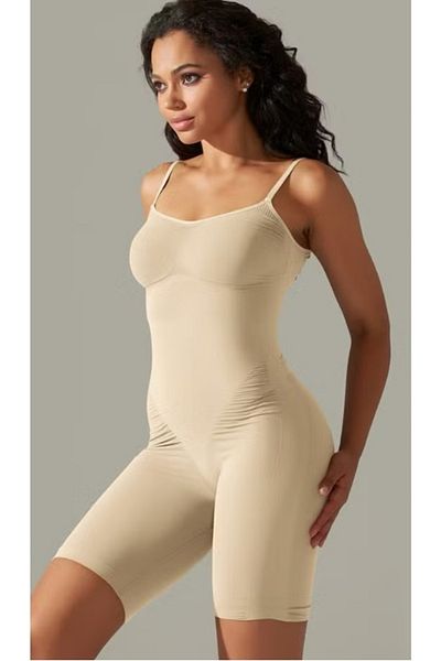 Boubon Co Skin Color Full Length Gathering Corset That Provides Instant Thinness