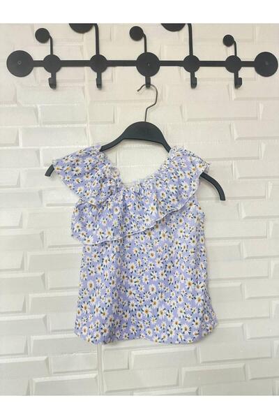 minibambi Lila devojka T-shirt - Sa detaljem na ramenu