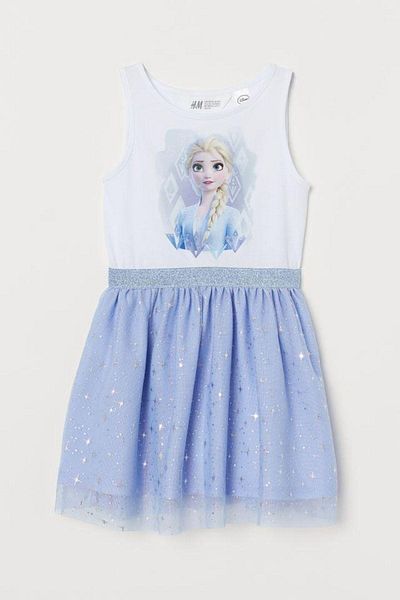 HAVİSA KİDS Rochie pentru fetiță cu imprimeu Elsa din tul albastru