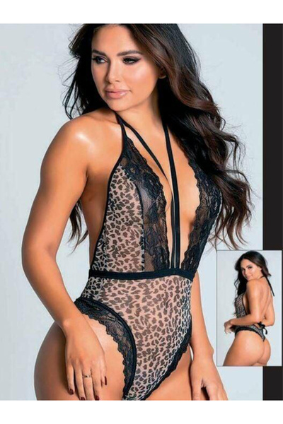 Balım exclusive Kadın leopar desenli fantazi tulum