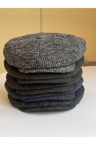 Rupen Kraft Peaky Blinders Model Men's Cap - Draped Wool English, Gray