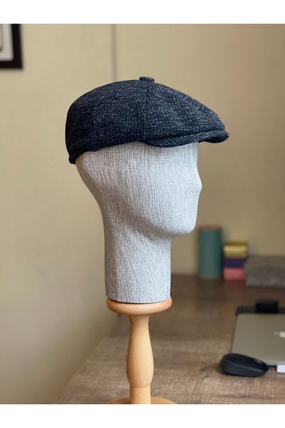 Rupen Kraft Peaky Blinders Model Men's Cap - Draped Wool English, Gray