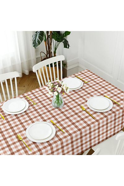Evim Dusty Rose Canvas Tablecloth - Liquid Proof and Stain Resistant